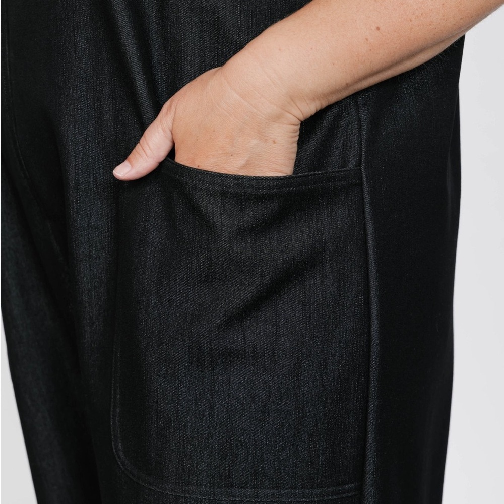 NWT MELANI DENIM ROMPER IN BLACK DENIM by Smash + Tess - Picture 11 of 11
